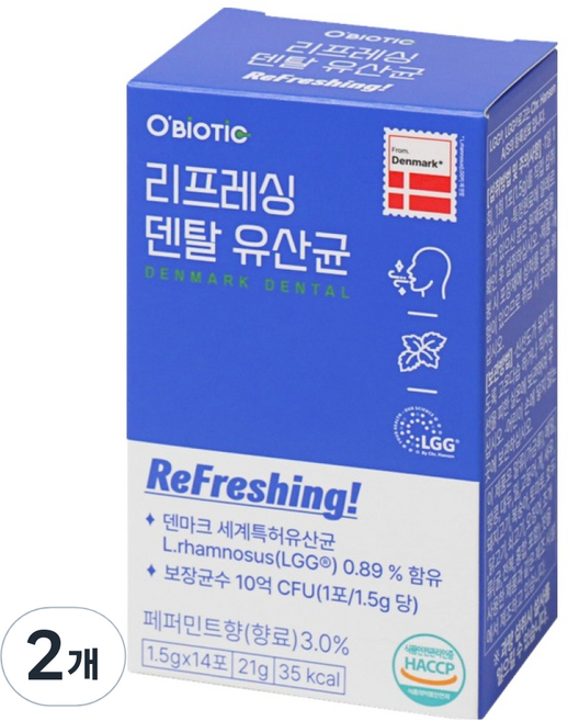 O'BioTic 口腔益生菌口氣清新錠, 2個, 14冊