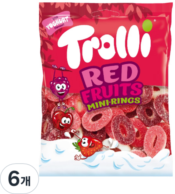 Trolli 紅果迷你環軟糖, 100g, 6個