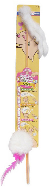 CattyMan 伸縮活動雙節棍逗貓棒 華爾滋白球, 1個