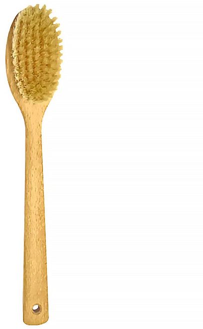 fA brushes 德國製白豚鬃筋膜放鬆沐浴刷, 木色, 1入, 1支