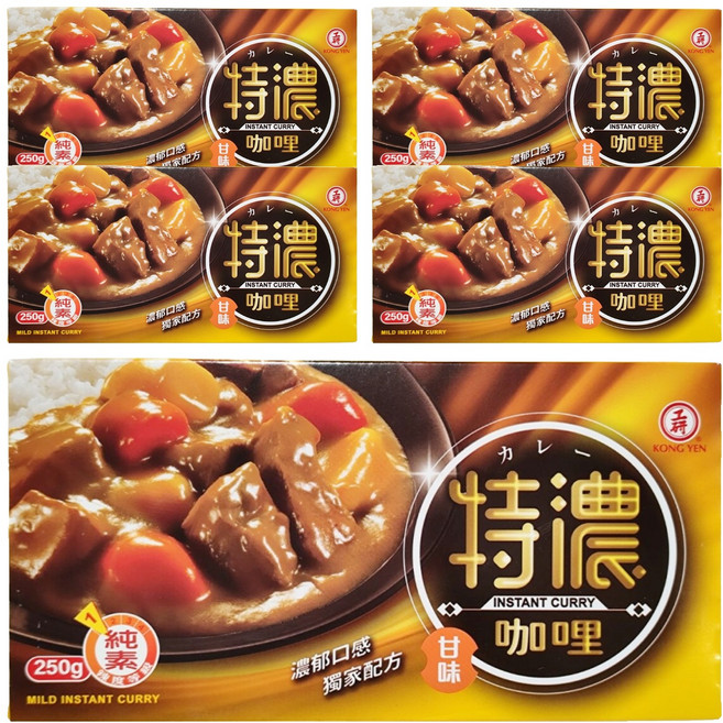 KONG YEN 工研 特濃甘味咖哩, 250g, 5盒