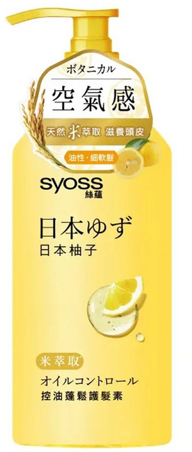 syoss 絲蘊 控油蓬鬆護髮素 日本柚子, 1瓶, 420ml