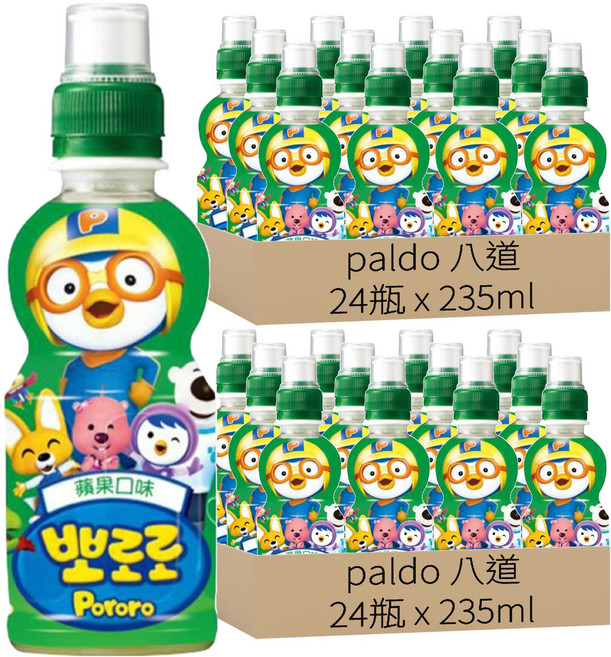 paldo 八道 啵樂樂乳酸飲 蘋果, 235ml, 48瓶