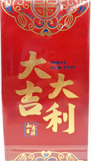 新年燙金款紅包袋 大吉大利 A款, 6個