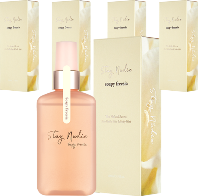 BODYHOLIC STAY NUDY 頭髮和身體噴霧 西洋梨, 麝香香氣, 100ml, 5個