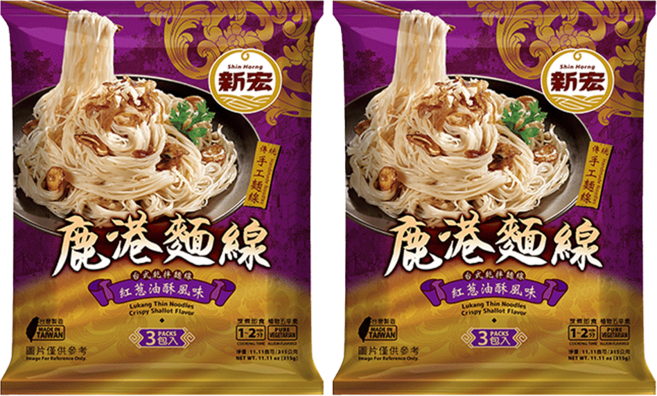 新宏 鹿港麵線 紅蔥油酥風味, 105g, 6包