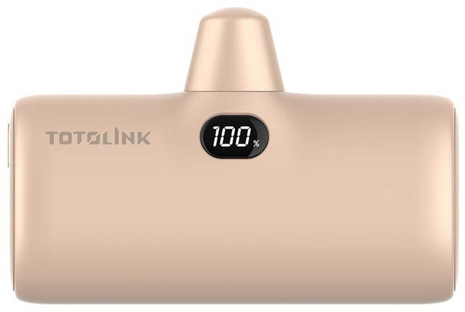 TOTOLINK 快充直插式行動電源 USB-C, iPuppy5000C, 焦堤色