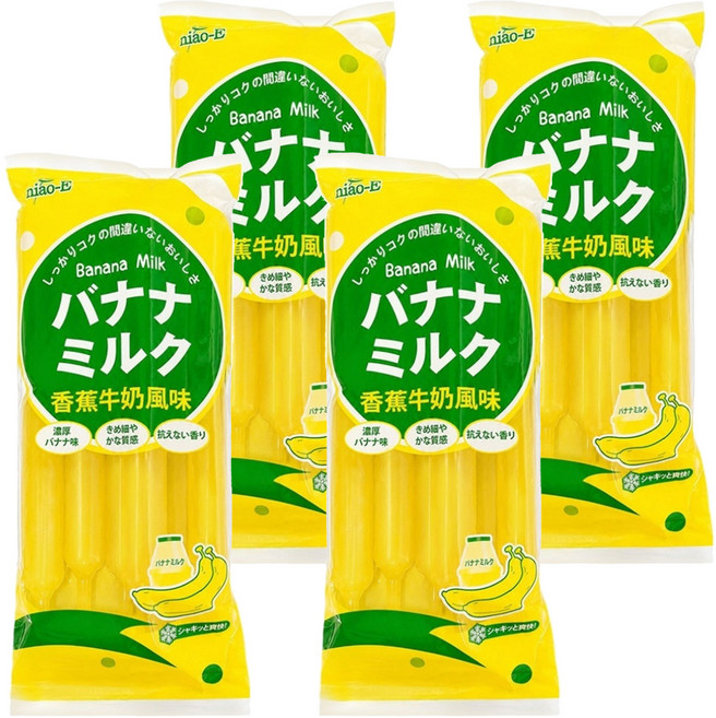 Chiao-E 巧益 巧益香蕉牛奶風味冰棒 6支, 4個, 85ml