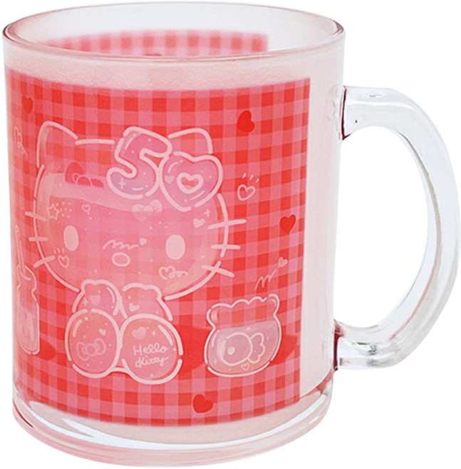 kanesho 金正陶器 玻璃杯 KITTY, 320ml, 1個