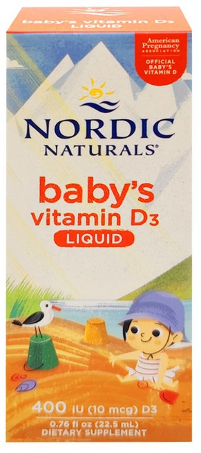 Nordic Naturals 貝比D 液體維生素D3滴劑, 1盒, 22.5ml