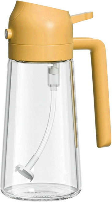 Couselect 玻璃霧化油瓶 55 x 75 x 180mm 黃色, 1個, 470ml