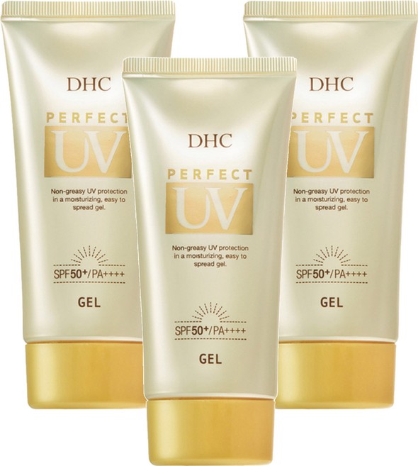 DHC 台灣公司貨 金靚白水感防曬乳 SPF50+ PA++++, 80g, 3條