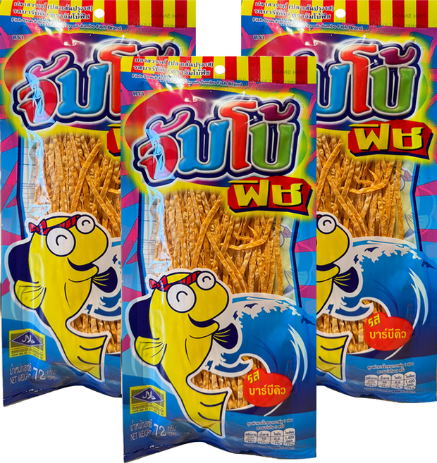 Jumbo 泰國 魚味粉條 燒烤味, 72g, 3包