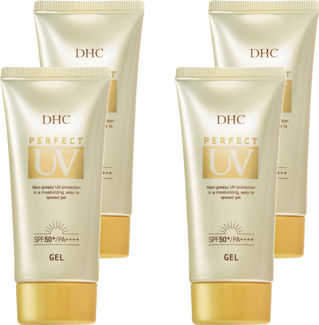 DHC 台灣公司貨 金靚白水感防曬乳 SPF50+ PA++++, 80g, 4條