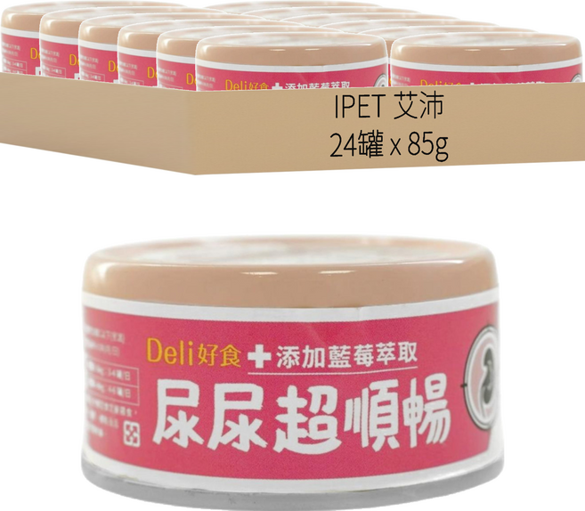 Deli 好食 貓慕斯系列 尿尿超順暢主食罐, 雞肉, 85g, 24罐