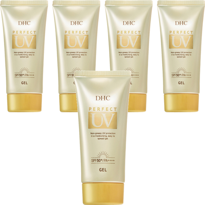 DHC 台灣公司貨 金靚白水感防曬乳 SPF50+ PA++++, 80g, 5條
