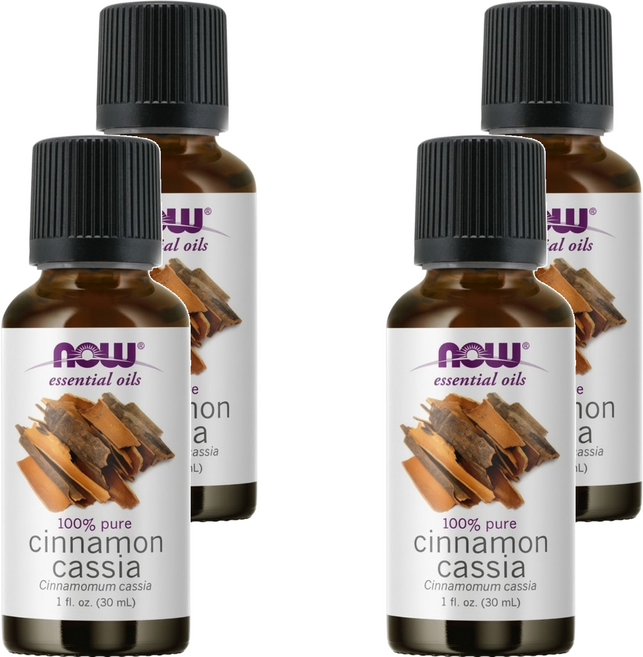 NOW Foods 純精油, 肉桂, 30ml, 4瓶