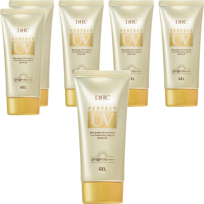 DHC 台灣公司貨 金靚白水感防曬乳 SPF50+ PA++++, 80g, 6條