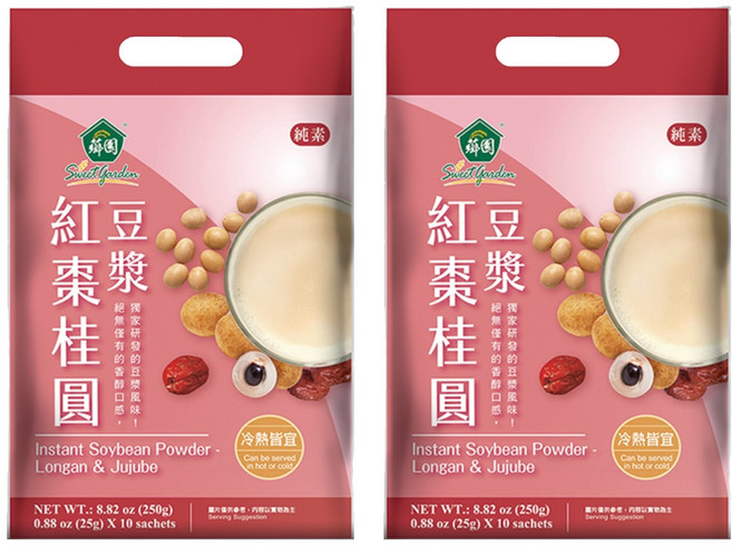 薌園 紅棗桂圓豆漿粉, 250g, 2袋