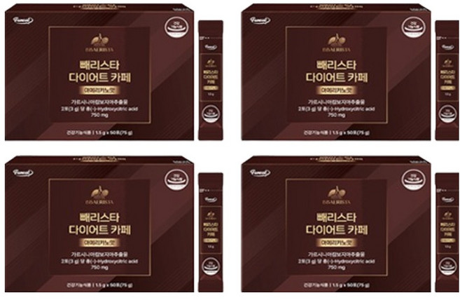 Funeat Bbaerista美體美式咖啡沖泡粉 50條入, 4盒, 75g