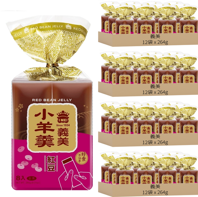 義美 小羊羹 紅豆, 264g, 48袋