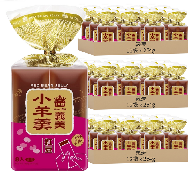 義美 小羊羹 紅豆, 264g, 36袋