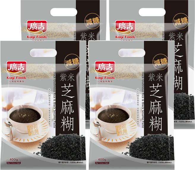 廣吉 減糖紫米芝麻糊, 40g, 10包, 4袋