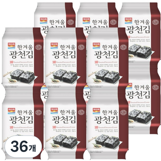 Haeuirak 嚴冬光泉海苔, 5g, 36個