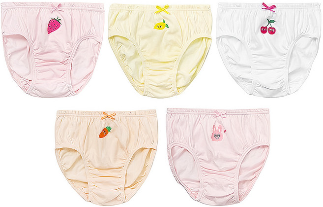 BASE ALPHA ESSENTIALS 女童款棉質三角內褲5件組