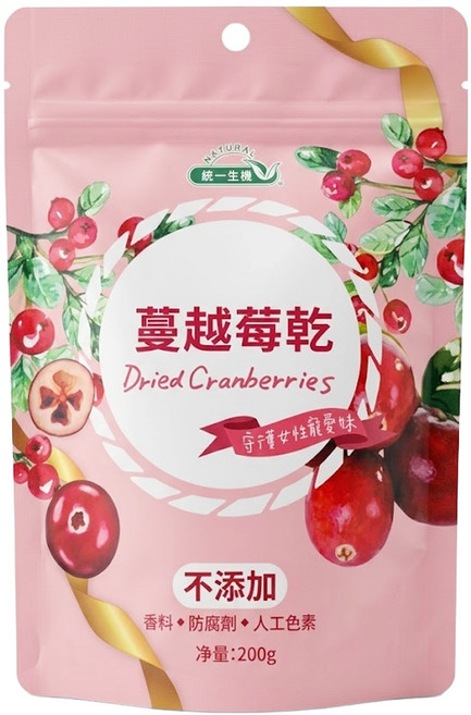 統一生機 蔓越莓乾, 100g, 1包
