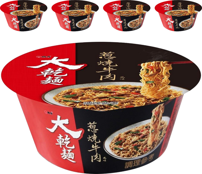 維力 大乾麵 蔥燒牛肉風味, 5入