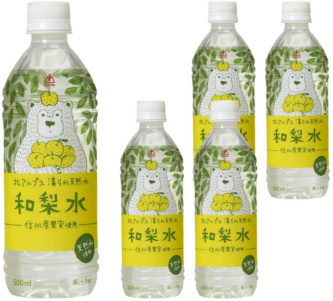 Gold-Pak 和梨風味水, 500ml, 5個