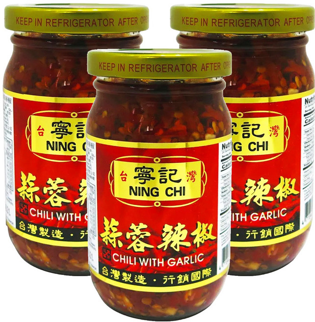 寧記 蒜蓉辣椒, 245g, 3罐
