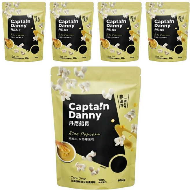 Captain Danny 丹尼船長 米米花 北海道奶油玉米濃湯味, 100g, 5包