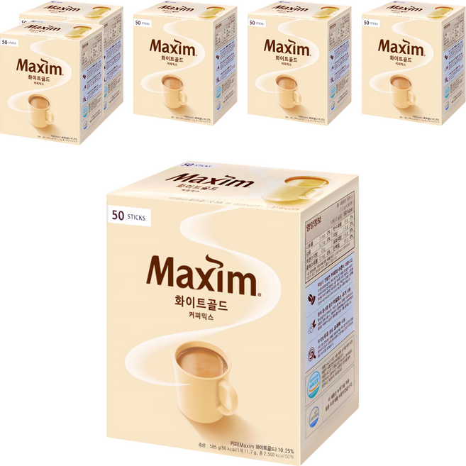 Maxim 麥心 白金經典三合一咖啡, 11.7g, 50條, 6盒