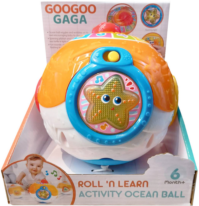 GOOGOOGAGA 聲光探索海洋球, 1個, 多色