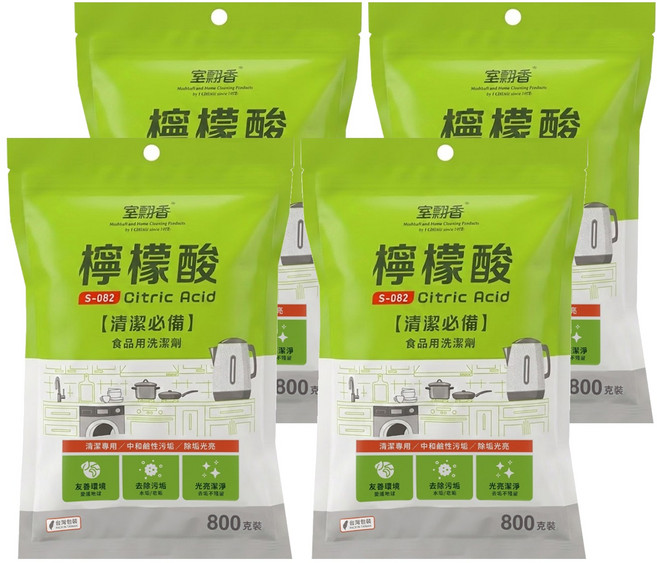 室翲香 檸檬酸, 800g, 4包