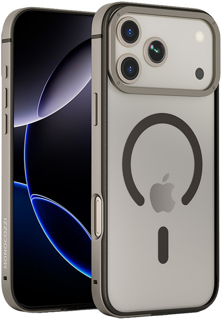 MONOCOZZI 手機保護殼 iPhone 17 Pro 磁吸 鋁合金 防摔 鈦金屬色