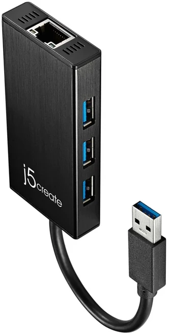 j5create 凱捷國際 USB3.0多功能外接網路擴充卡 JUH470, 黑色, 1個