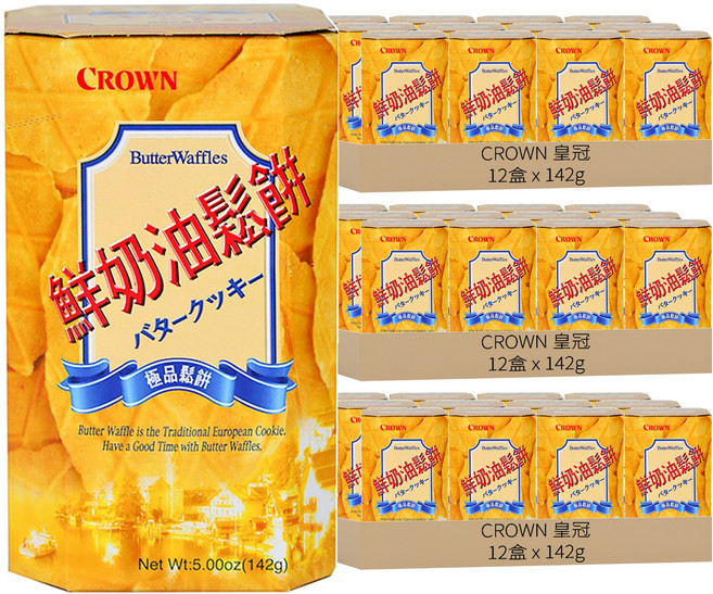 CROWN 皇冠 鮮奶油鬆餅, 142g, 36盒