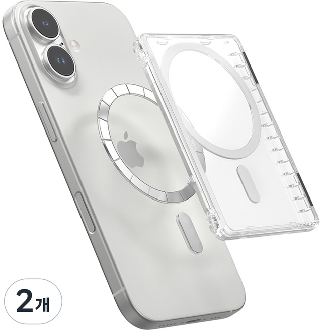 The Daum 透明玻璃 MagSafe 2卡收納手機殼 iPhone / Galaxy, 2個, 透明