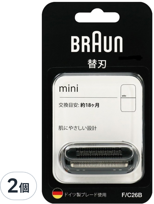 BRAUn 百靈 刀頭刀網組 F/C26B 黑色, 1個裝, 2個