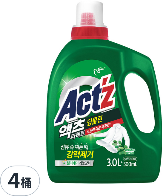 ACT'Z 深層清潔洗衣精, 3.5L, 4桶