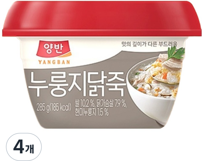 Dongwon 東遠 Yangban 兩班 鍋巴雞肉粥, 4個, 285g