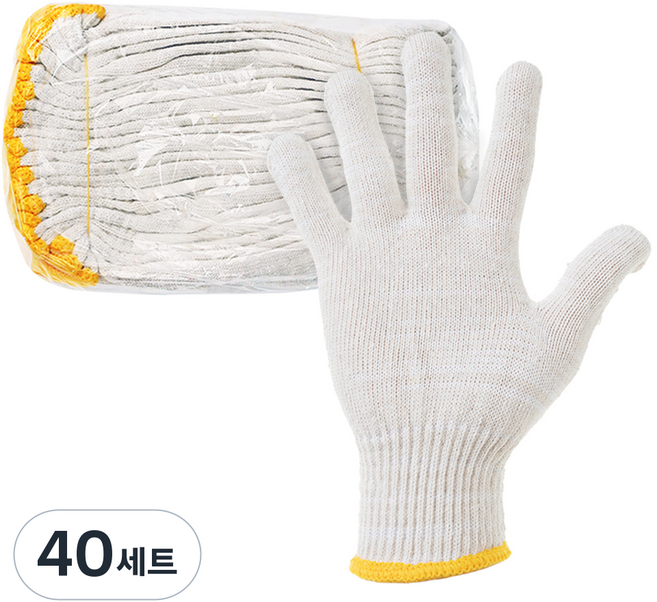 Tamsaa 棉手套 35g, 40套, 白色