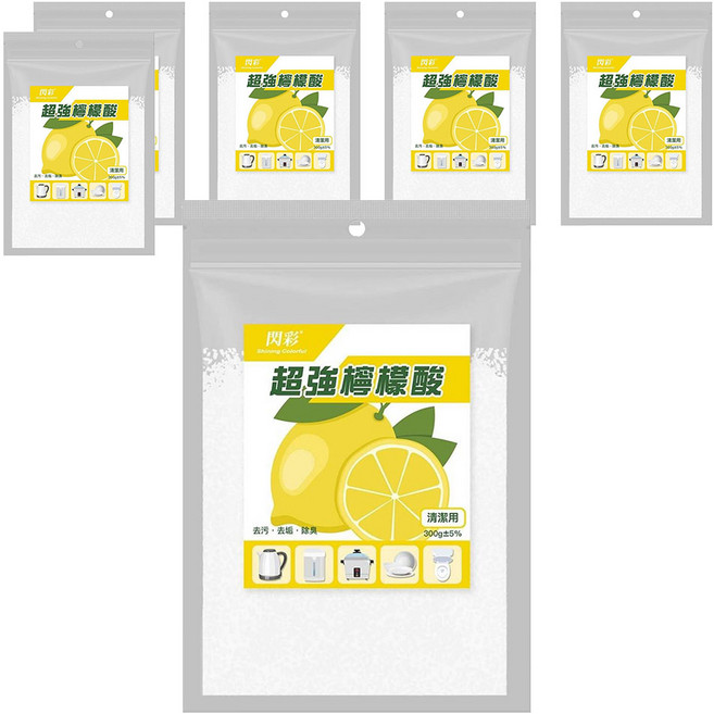 Shining Colorful 閃彩 超強檸檬酸, 300g, 6包