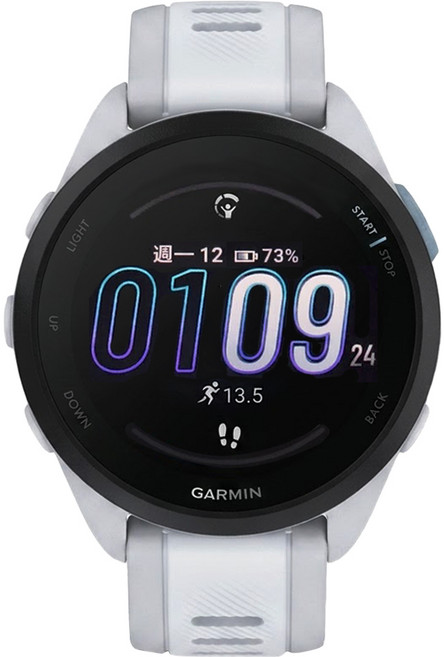 GARMIN FORERUNNER 165 MUSIC GPS智慧心率跑錶, 暢快白, 1.2吋, GPS + 藍牙
