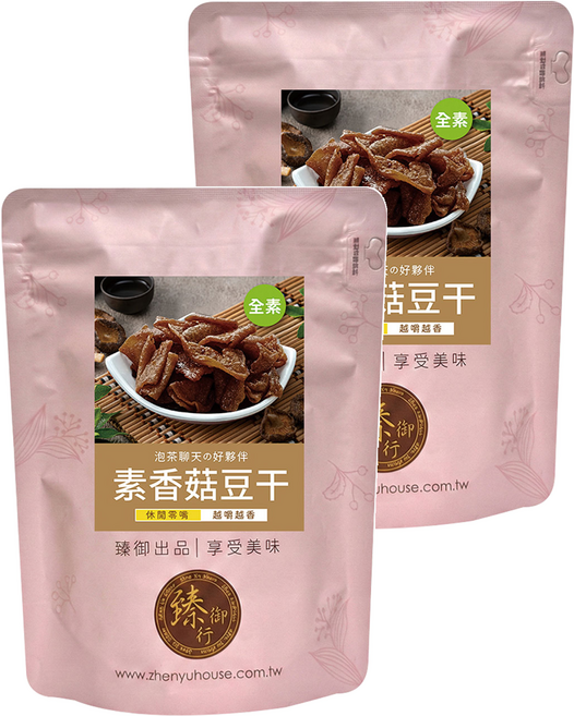 臻御行 素香菇豆干, 2包, 300g