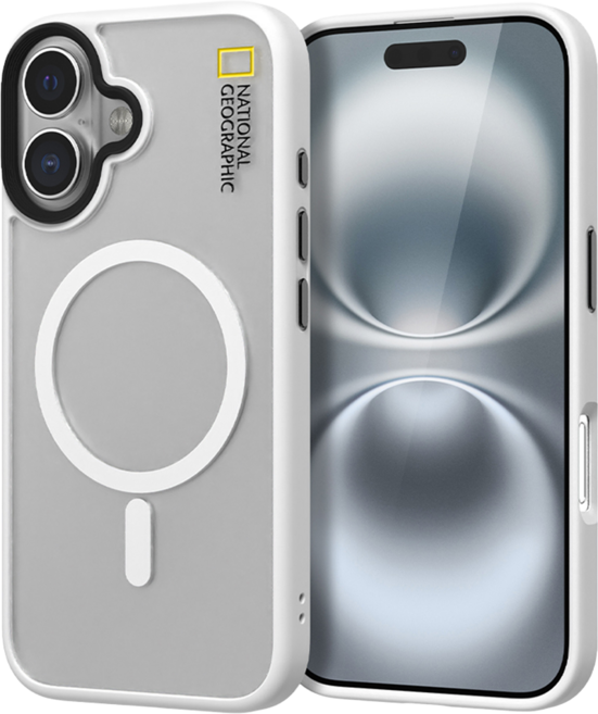 NATIONAL GEOGRAPHIC 國家地理 智慧型手機 保護殼 iPhone 16 Plus 磁吸 霧面 霧白