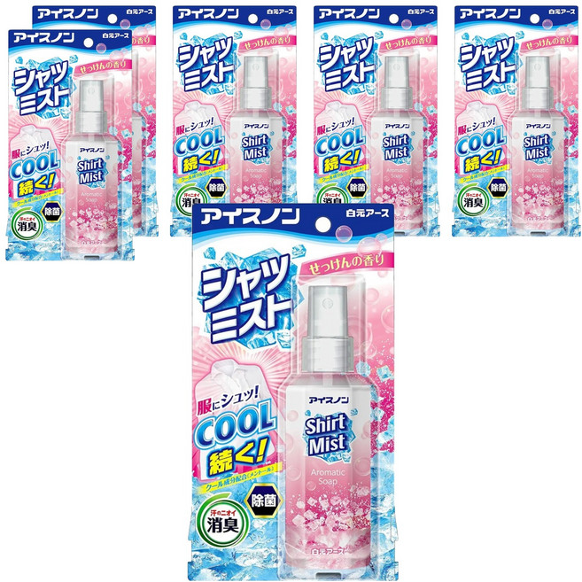 Hakugen Earth 白元 衣物涼感噴霧, 皂香, 100ml, 6瓶